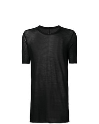 T-shirt girocollo nera di Rick Owens