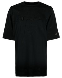 T-shirt girocollo nera di Rick Owens X Champion