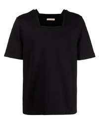 T-shirt girocollo nera di ROMEO HUNTE