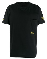 T-shirt girocollo nera di RtA