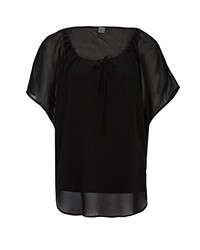 T-shirt girocollo nera di s.Oliver Premium