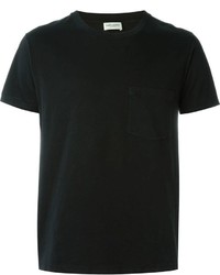 T-shirt girocollo nera di Saint Laurent