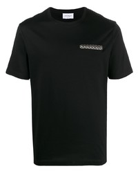 T-shirt girocollo nera di Salvatore Ferragamo