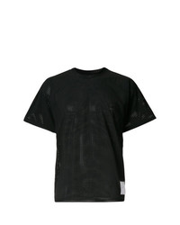 T-shirt girocollo nera di Satisfy