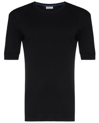 T-shirt girocollo nera di Schiesser