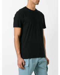 T-shirt girocollo nera di Qasimi