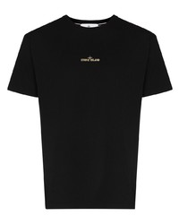 T-shirt girocollo nera di Stone Island