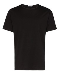T-shirt girocollo nera di Sunspel