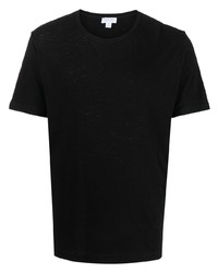 T-shirt girocollo nera di Sunspel