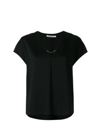 T-shirt girocollo nera di T by Alexander Wang