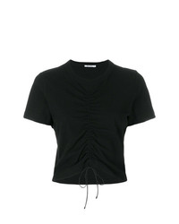 T-shirt girocollo nera di T by Alexander Wang