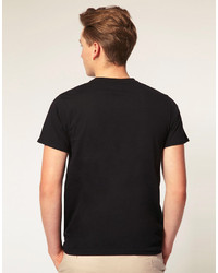 T-shirt girocollo nera di Fred Perry