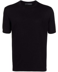 T-shirt girocollo nera di Tagliatore
