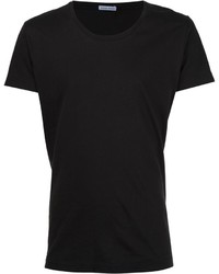 T-shirt girocollo nera di Tomas Maier