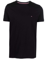 T-shirt girocollo nera di Tommy Hilfiger