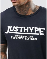 T-shirt girocollo nera di Hype