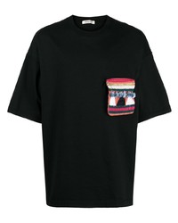 T-shirt girocollo nera di Undercover