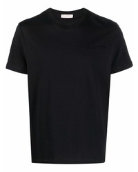 T-shirt girocollo nera di Valentino
