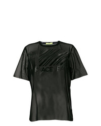 T-shirt girocollo nera di Versace Jeans