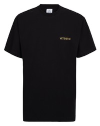 T-shirt girocollo nera di Vetements