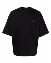 T-shirt girocollo nera di We11done