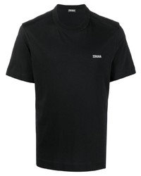 T-shirt girocollo nera di Z Zegna