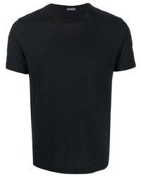 T-shirt girocollo nera di Zanone