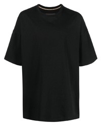 T-shirt girocollo nera di Ziggy Chen