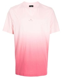 T-shirt girocollo ombre rosa di PS Paul Smith