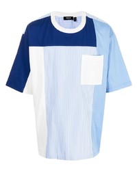 T-shirt girocollo patchwork azzurra di FIVE CM