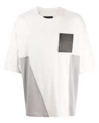 T-shirt girocollo patchwork bianca di A-Cold-Wall*