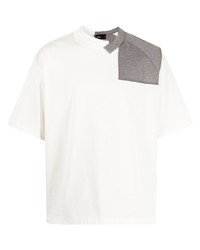 T-shirt girocollo patchwork bianca di Kolor