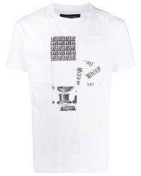 T-shirt girocollo patchwork bianca di Viktor & Rolf