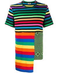 T-shirt girocollo patchwork multicolore di Comme Des Garcons Homme Plus