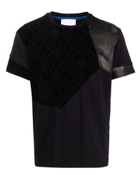 T-shirt girocollo patchwork nera di Koché
