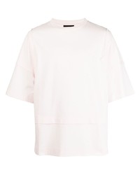 T-shirt girocollo patchwork rosa di Simone Rocha