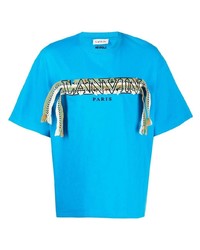 T-shirt girocollo ricamata acqua di Lanvin