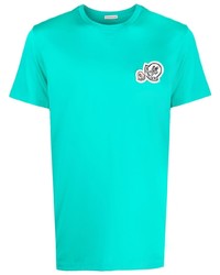 T-shirt girocollo ricamata acqua di Moncler