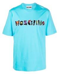 T-shirt girocollo ricamata acqua di Moschino