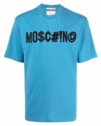 T-shirt girocollo ricamata acqua di Moschino