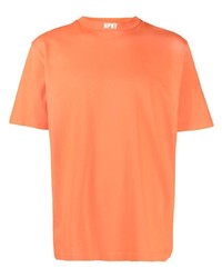 T-shirt girocollo ricamata arancione di Heron Preston