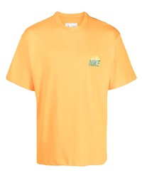 T-shirt girocollo ricamata arancione di Nike