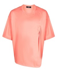 T-shirt girocollo ricamata arancione di SONGZIO