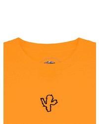 T-shirt girocollo ricamata arancione di Anti Social Social Club