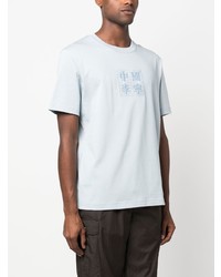 T-shirt girocollo ricamata azzurra di Li-Ning