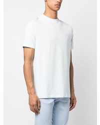 T-shirt girocollo ricamata azzurra di Karl Lagerfeld