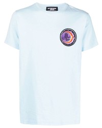 T-shirt girocollo ricamata azzurra di Enterprise Japan