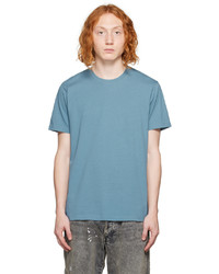 T-shirt girocollo ricamata azzurra di Frame