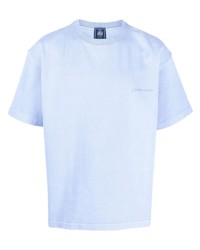T-shirt girocollo ricamata azzurra di J.Press