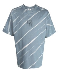 T-shirt girocollo ricamata azzurra di Musium Div.